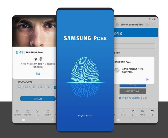 삼성 패스를 실행시킨 모습.  삼성전자 홈페이지 캡처